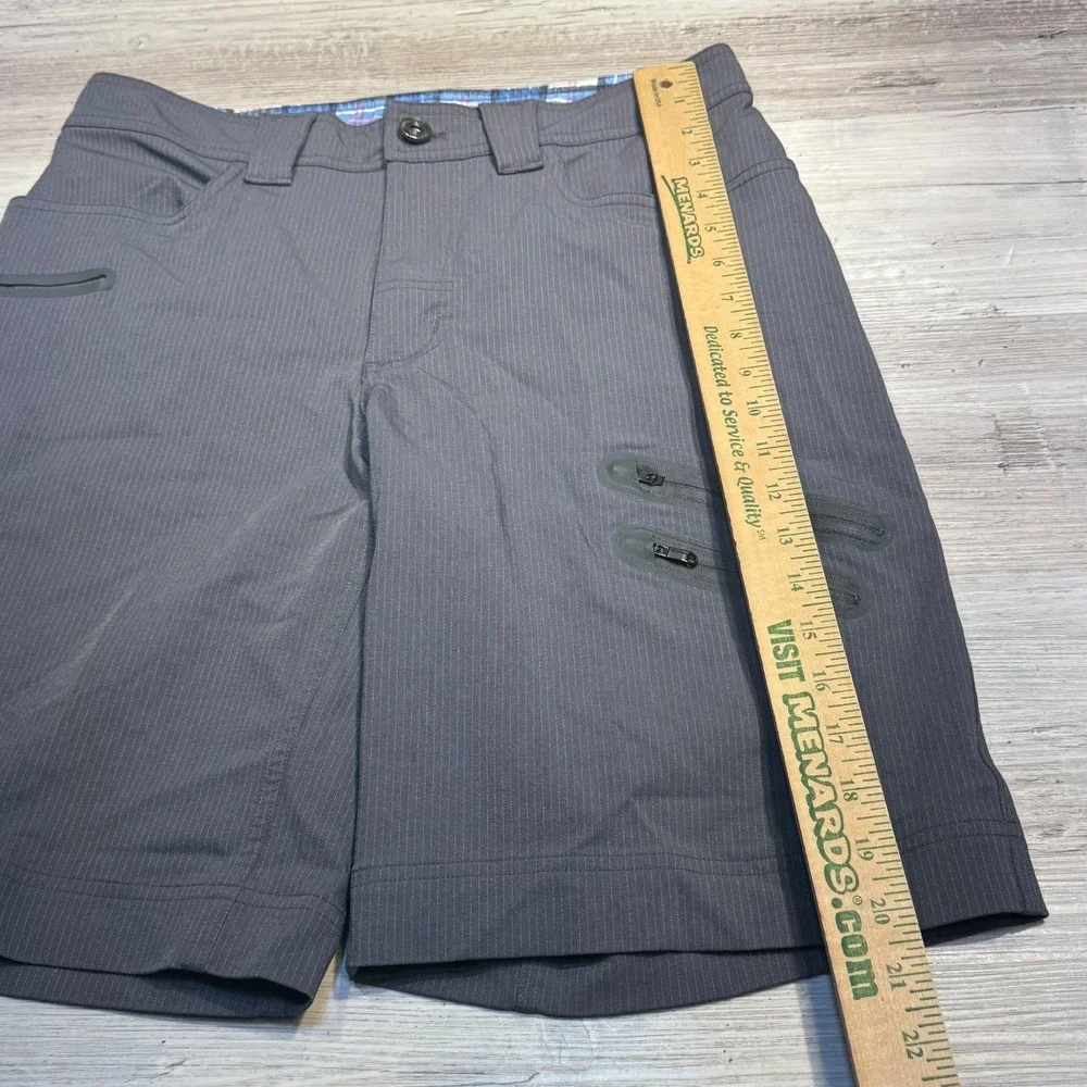 Lululemon‎ Cadence Commute Shorts Mens Size 32 Gray Pinstripe Cargo Utility Golf